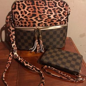 Animal print purse.